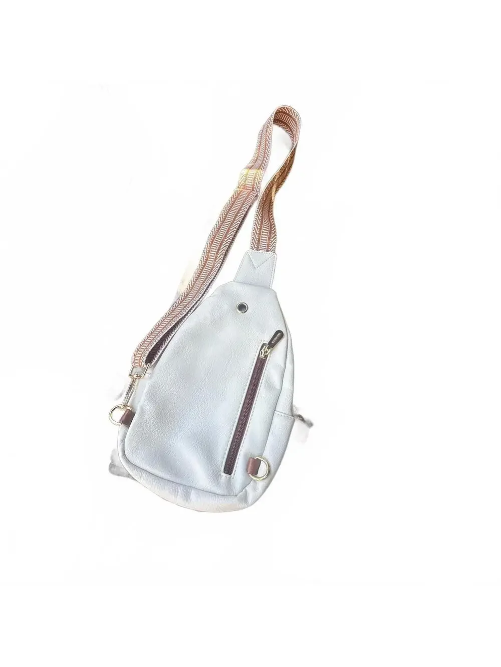 Bostanten Women's White and Brown Shoulder Bag with Anti-Theft Zipper Pocket, 35